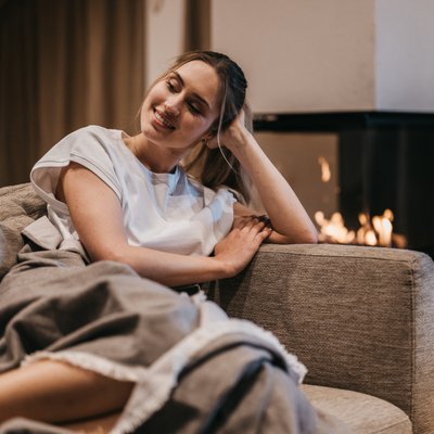 Frau entspannt sich